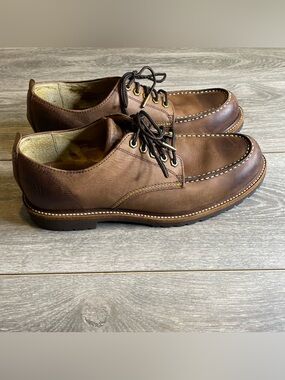 FRYE Dakota Oxford Leather Moc Toe Lug Sole Work Brown Shoe Mens Size 11M 88009